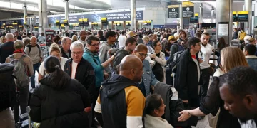 Security tests for new airport workers being completed in record time, ministers claim, despite travel disruption continuing