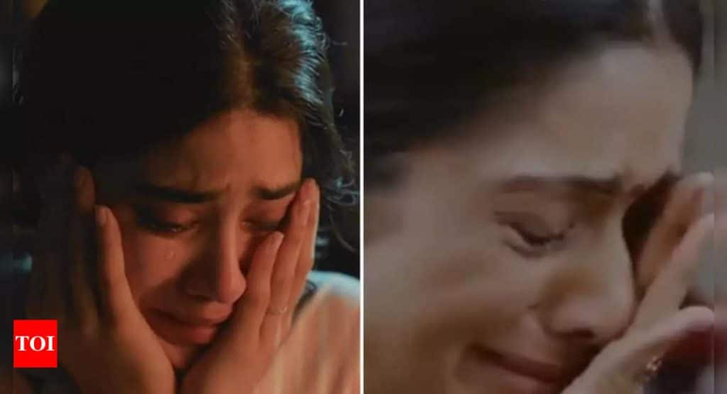 Janhvi Kapoor gets teary-eyed as fans find her role in 'Bawaal' similar to Sridevi's role in 'English Vinglish' - WATCH | Hindi Movie News - Times of India